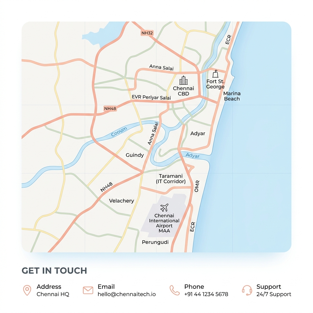 Office Location Map Chennai Pondicherry